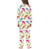 Colorful Chameleon lizard pattern Kids' Boys' Girls' All Over Print Pajama Set