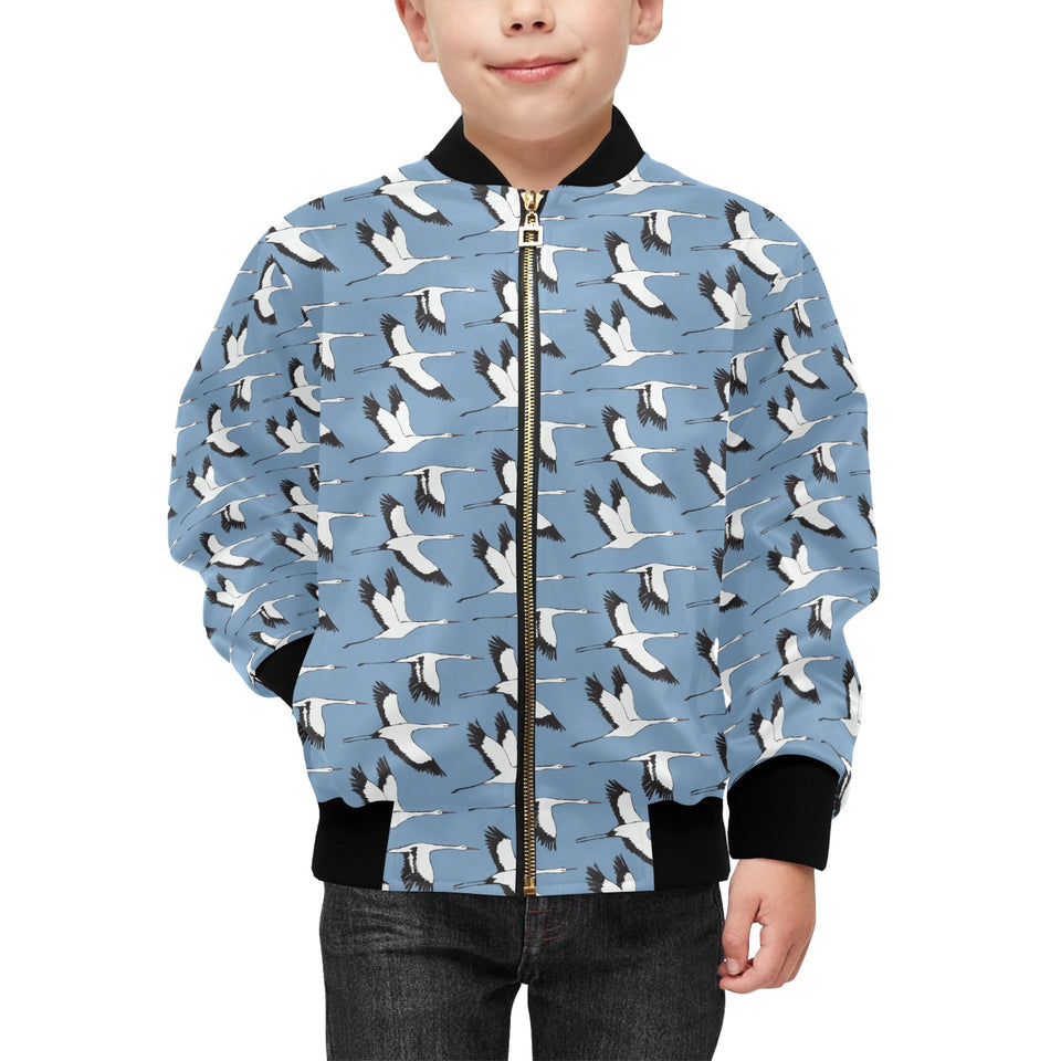 Seagull Pattern Print Design 04 Kids' Boys' Girls' Bomber Jacket