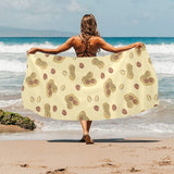 peanuts design pattern Beach Towel