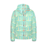 Giraffe Pattern Print Design 01 Kids' Boys' Girls' Padded Hooded Jacket