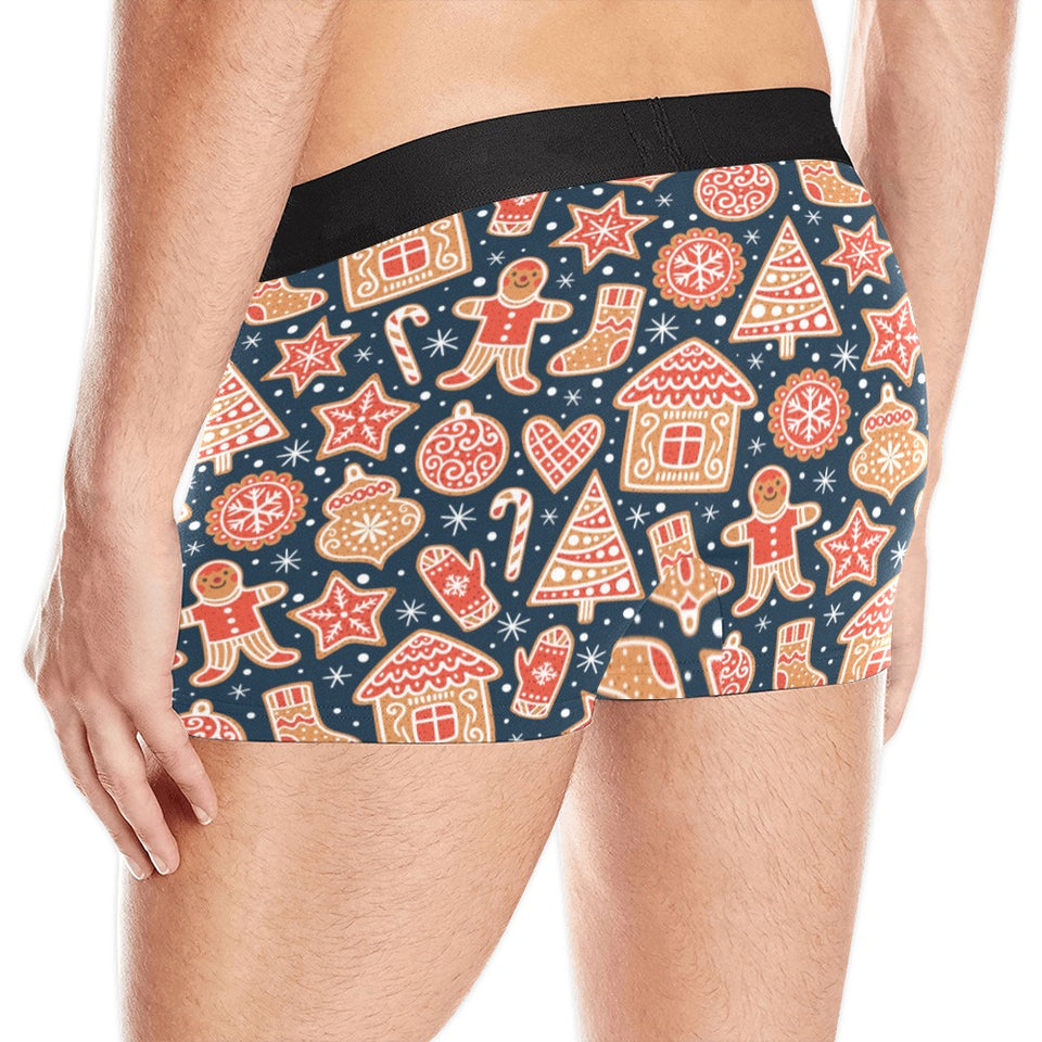 Christmas gingerbread cookie pattern Men's All Over Print Boxer Briefs Men's Underwear