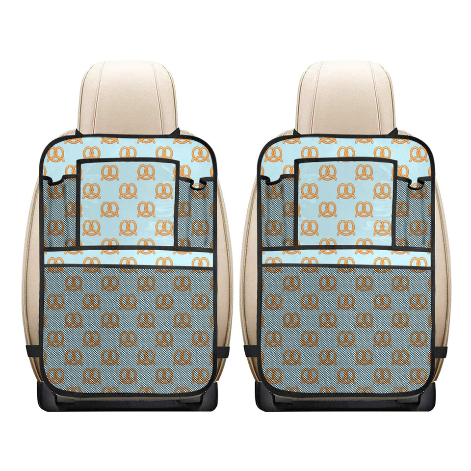 Pretzels Pattern Print Design 03 Car Seat Back Organizer