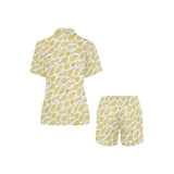 Potato Chips Pattern Print Design 02 Women's V-Neck Short Pajama Set