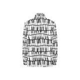 Piano Pattern Print Design 03 Women's Long Sleeve Polo Shirt