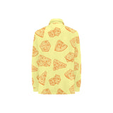Cheese design pattern Women's Long Sleeve Polo Shirt