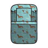 Dachshund decorative background Car Seat Back Organizer