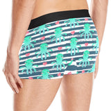 Cute octopuses heart striped background Men's All Over Print Boxer Briefs Men's Underwear