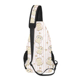 cute owl leaf All Over Print Chest Bag