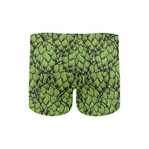 Green hop pattern Men's Swimming Trunks