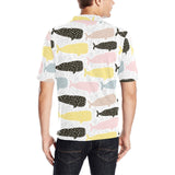 Whale dot pattern Men's All Over Print Polo Shirt