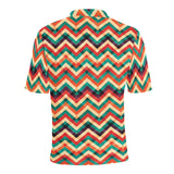 zigzag chevron colorful pattern Men's All Over Print Polo Shirt
