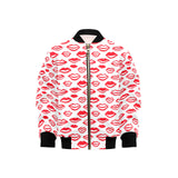 Lips Pattern Print Design 05 Kids' Boys' Girls' Bomber Jacket