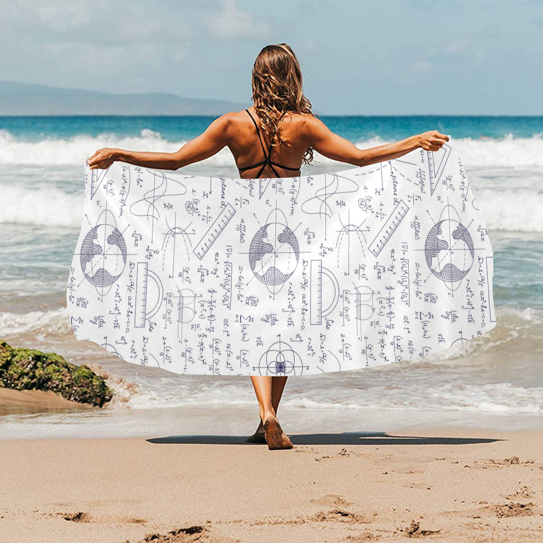 Math Pattern Print Design 03 Beach Towel