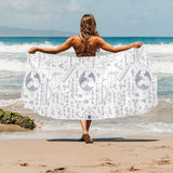 Math Pattern Print Design 03 Beach Towel
