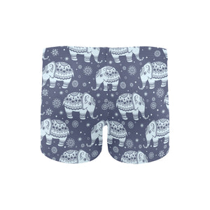 Elephant tribal design pattern Men's Swimming Trunks