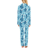 Hibiscus Pattern Print Design 03 Women's Long Pajama Set