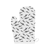 Swordfish Pattern Print Design 04 Heat Resistant Oven Mitts