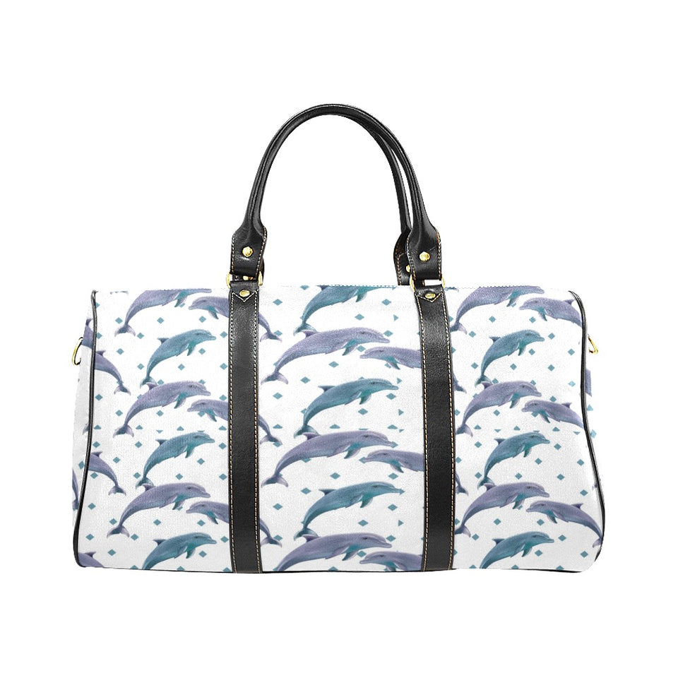 Dolphins pattern dotted background Travel Bag