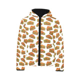 Sandwich Pattern Print Design 02 Kids' Boys' Girls' Padded Hooded Jacket