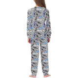 Skate Board Pattern Print Design 03 Kids' Boys' Girls' All Over Print Pajama Set