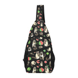 Raccoon watermelon pattern All Over Print Chest Bag