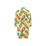 Pineapples design pattern Men's Long Sleeve Belted Night Robe