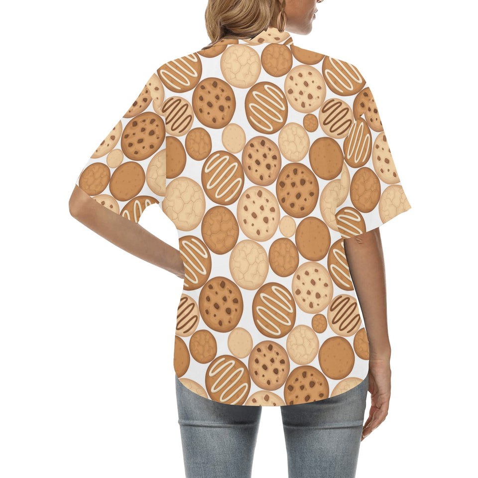 Various cookie pattern Women's All Over Print Hawaiian Shirt