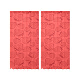 strawberry pattern red background Gauze Curtain