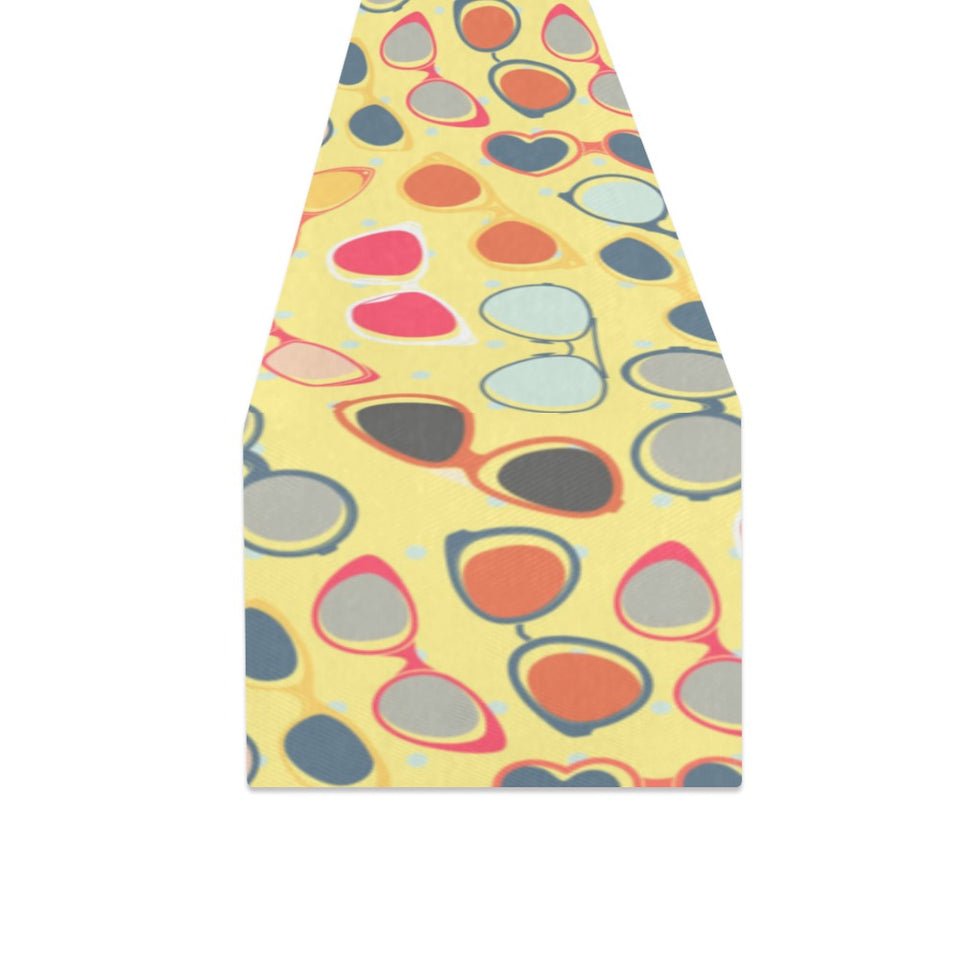 Sun Glasses Pattern Print Design 05 Table Runner