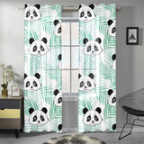 Panda pattern tropical leaves background Gauze Curtain