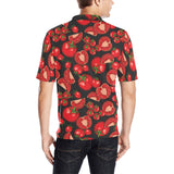 Tomato black background Men's All Over Print Polo Shirt