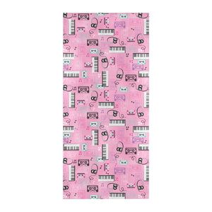 Piano Pattern Print Design 01 Beach Towel