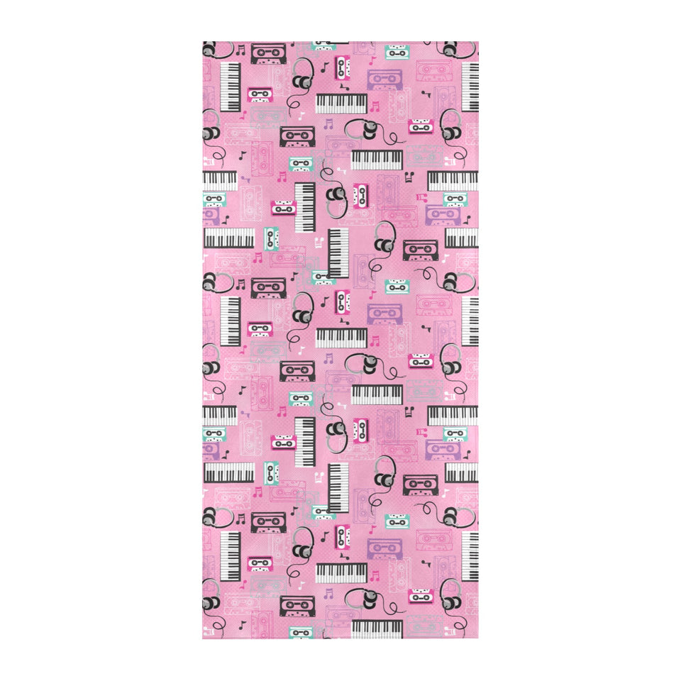 Piano Pattern Print Design 01 Beach Towel