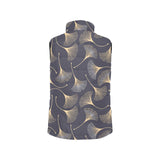 Gold ginkgo leaves Women's Padded Vest