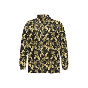 Goldfish Pattern Print Design 01 Men's Long Sleeve Polo Shirt