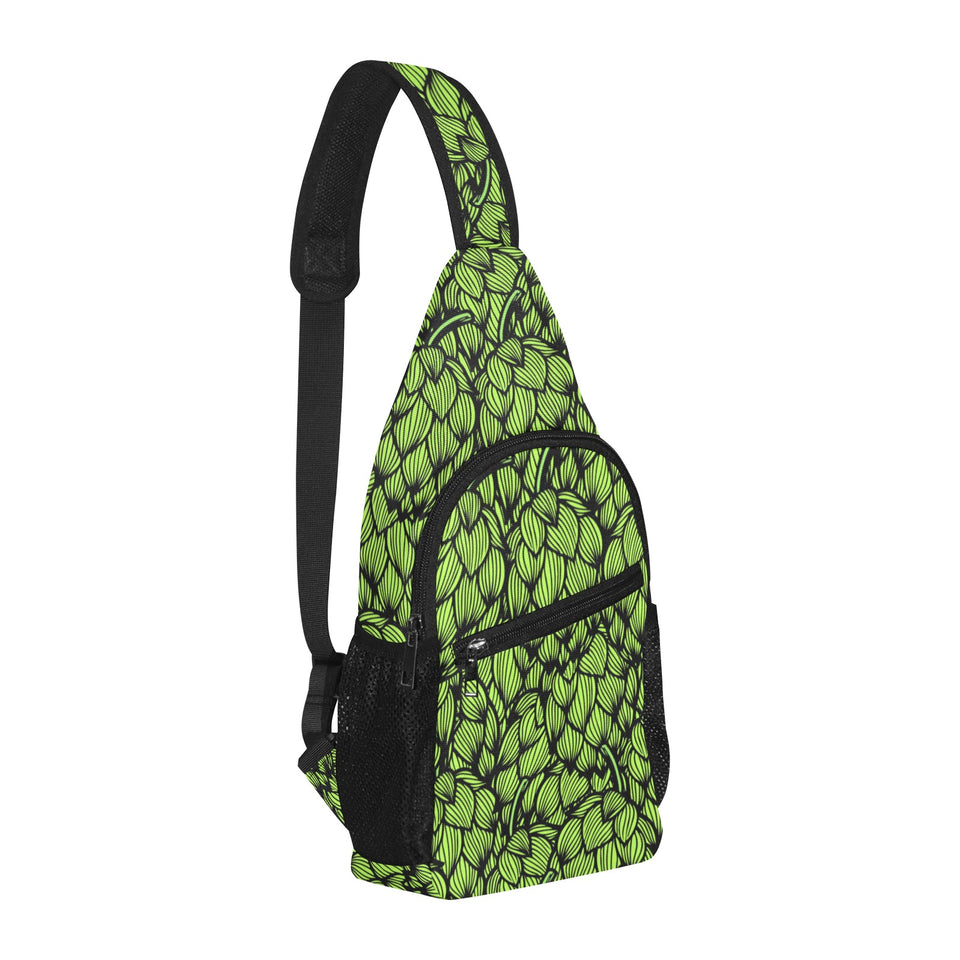 Green hop pattern All Over Print Chest Bag