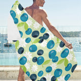 blueberry flower pattern Beach Towel