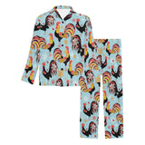 Rooster chicken cock snowfalke Men's Long Pajama Set
