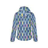 Surfboard Pattern Print Design 03 Women's Padded Hooded Jacket
