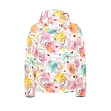 Clock butterfly pattern Kids' Boys' Girls' Padded Hooded Jacket