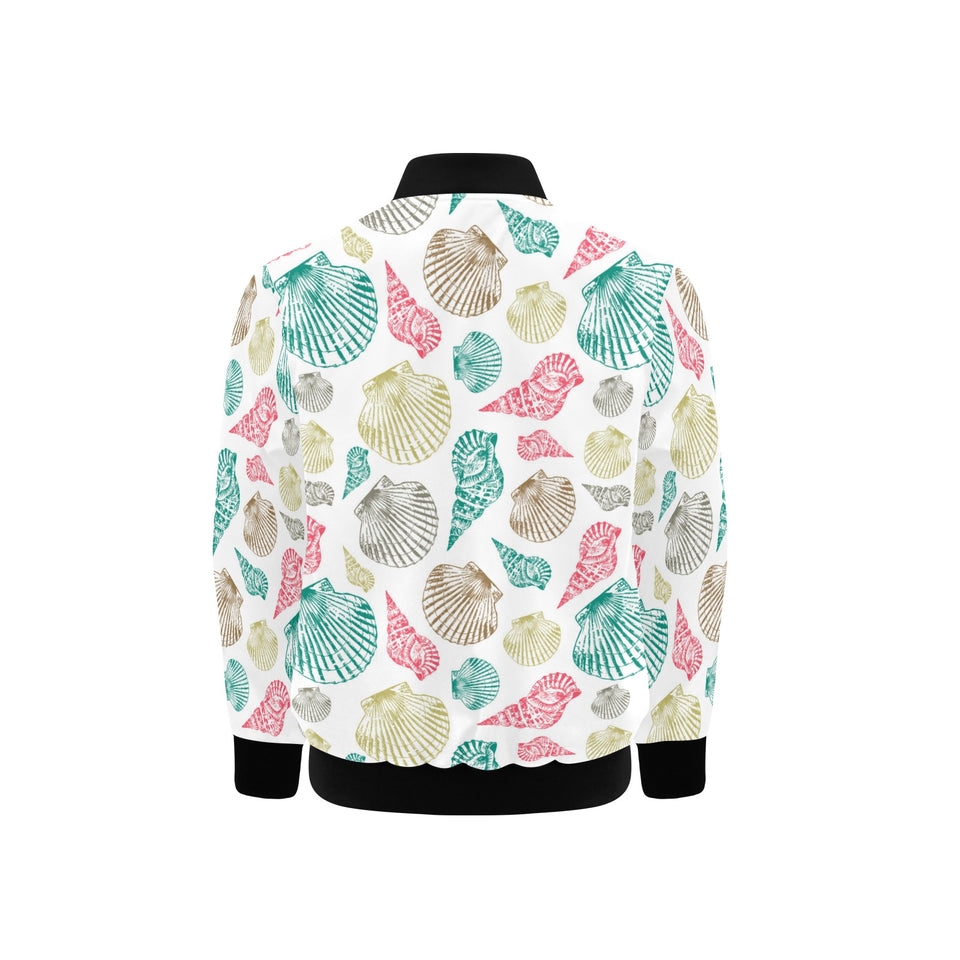 Colorful shell pattern Kids' Boys' Girls' Bomber Jacket