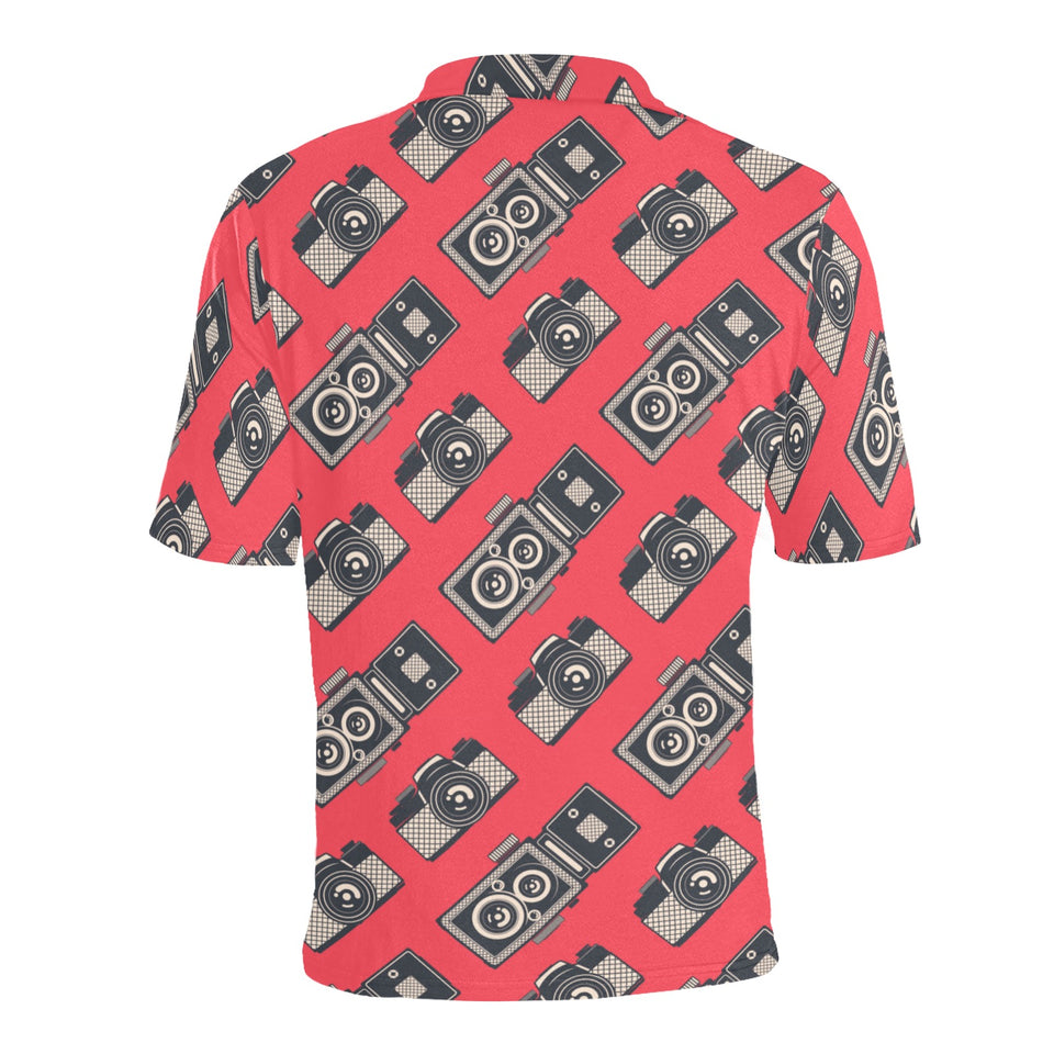 Camera Pattern Print Design 05 Men's All Over Print Polo Shirt