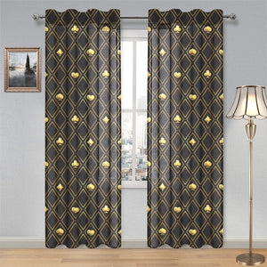 Casino Cards Suits Pattern Print Design 01 Gauze Curtain