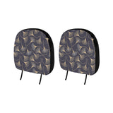 Gold ginkgo leaves Car Headrest Cover