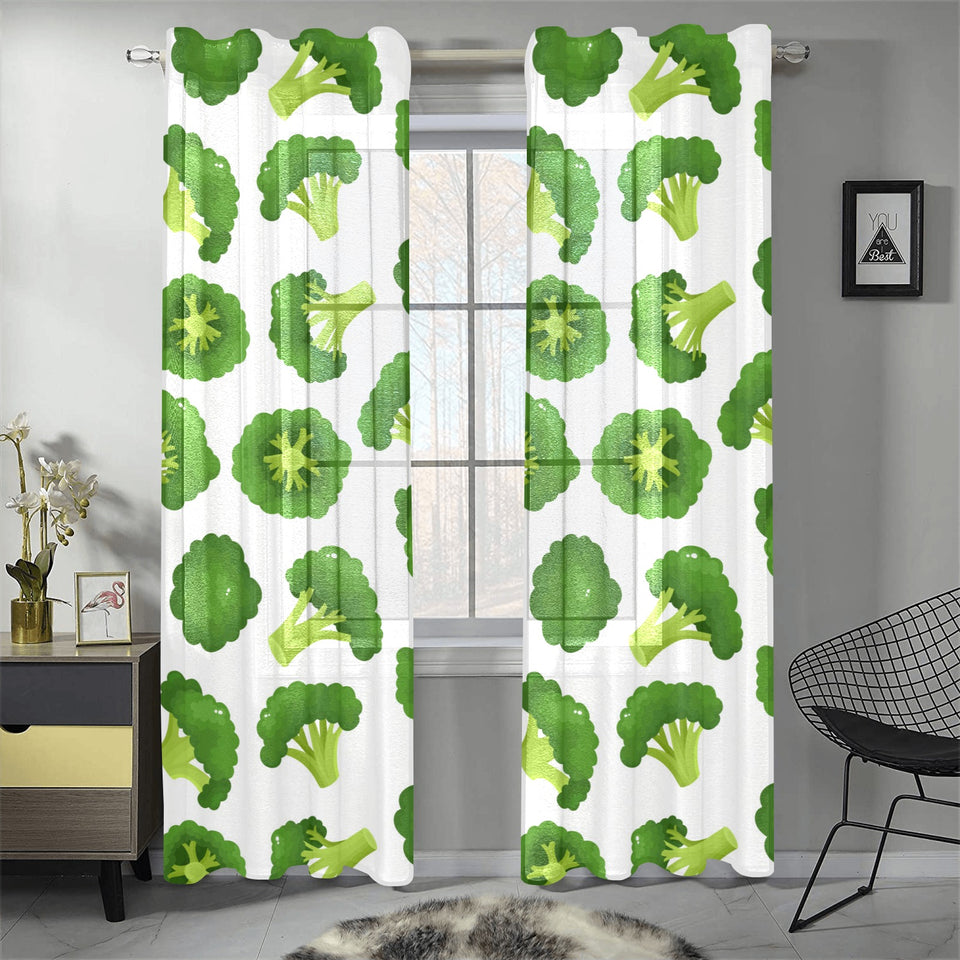 Cute broccoli pattern Gauze Curtain