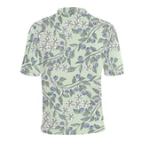 hand drawn blueberry pattern Men's All Over Print Polo Shirt