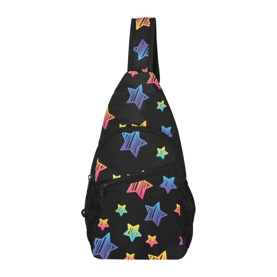 Colorful star pattern All Over Print Chest Bag