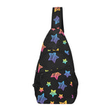 Colorful star pattern All Over Print Chest Bag