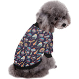 Colorful mushroom pattern All Over Print Pet Dog Round Neck Fuzzy Shirt