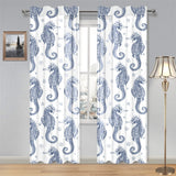 Seahorse pattern background Gauze Curtain